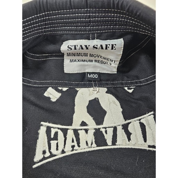 Ju jitsu gI size m00 (6-7) children's krav maga uniform rip stop EUC black ^ - Picture 5 of 8